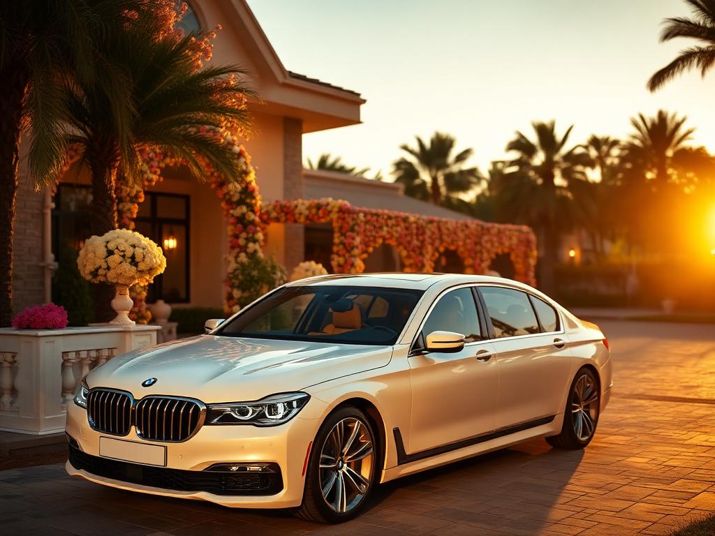 BMW 5 / 7 Series on rent in Indore — Groom Entry & Couple Shoots