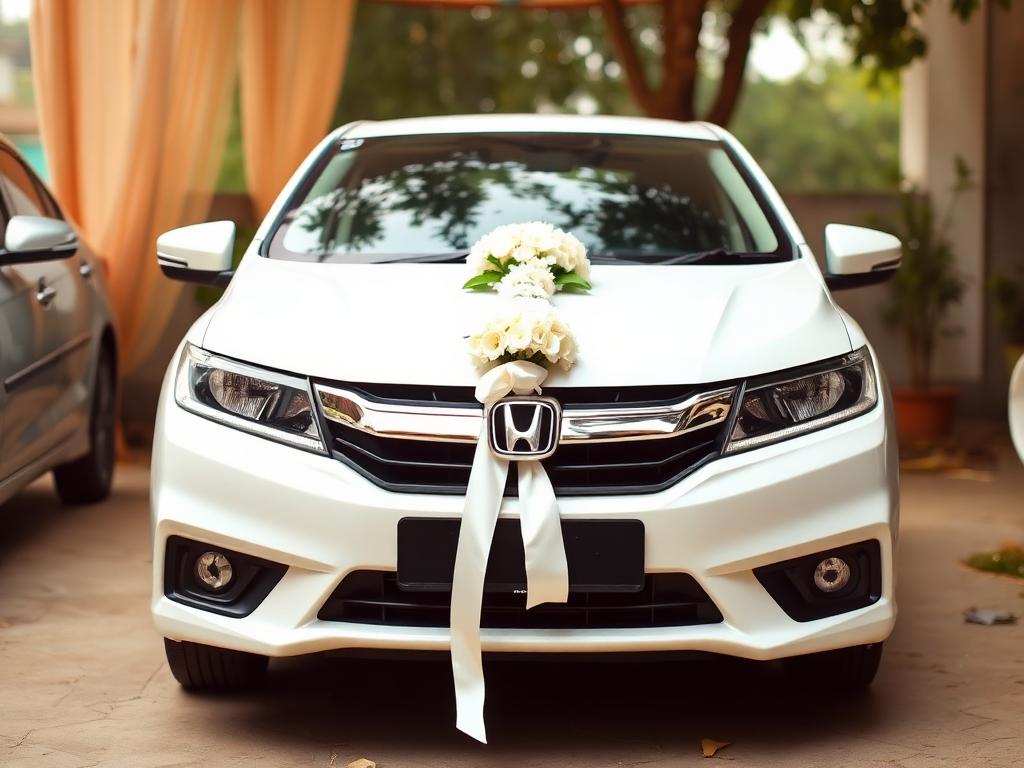 Honda City / Verna / Ciaz on rent in Indore — Decorated Wedding Car for Relatives