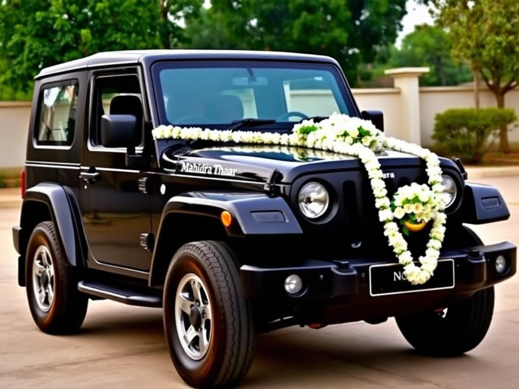 Mahindra Thar on rent in Indore — Wedding Entry / Photoshoot