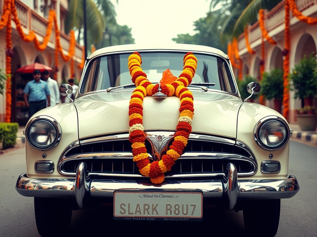 Vintage Classic Car on rent in Indore — Heritage Wedding Entry / Pre-Wedding Shoot