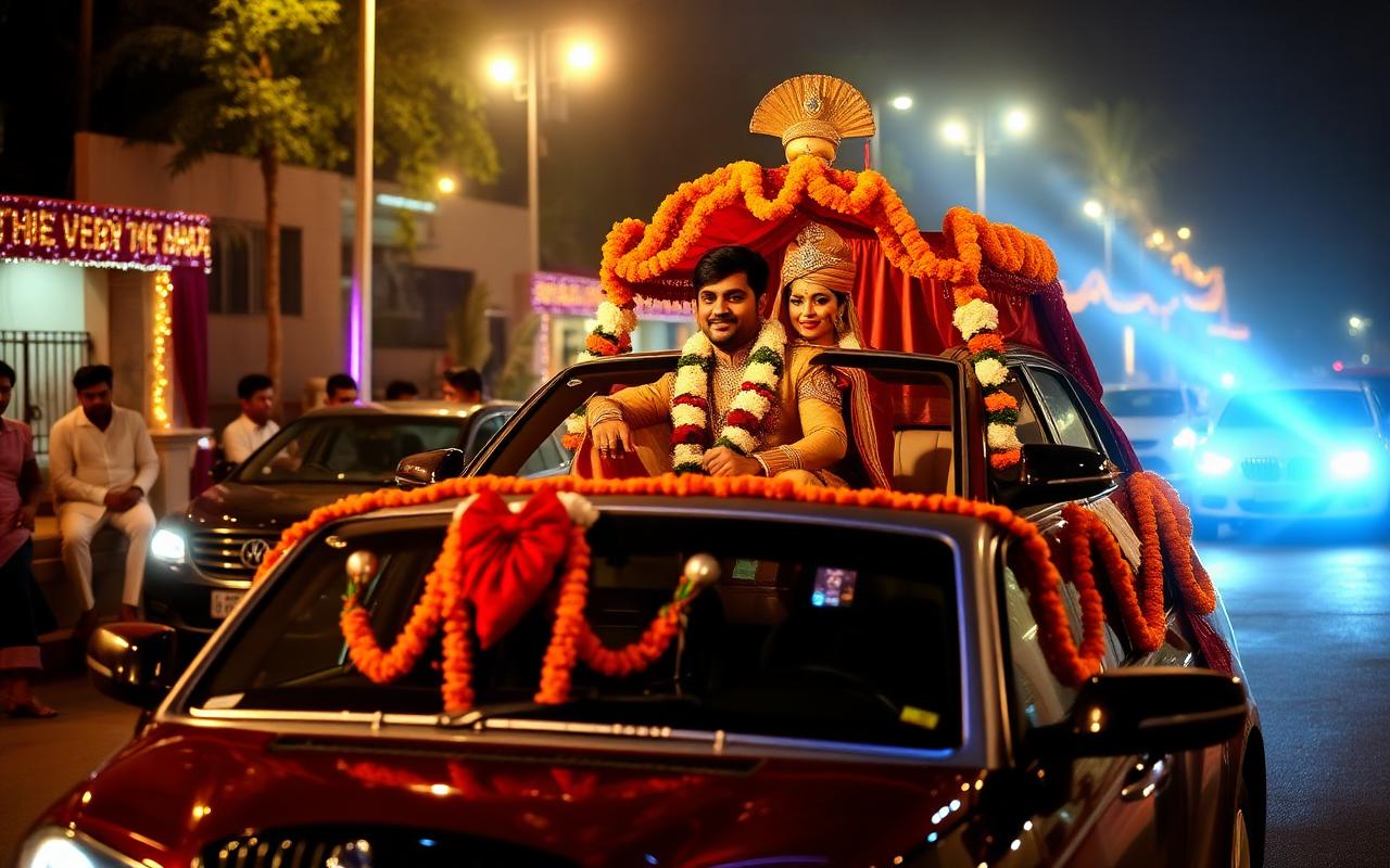 Indian wedding car decor in Indore